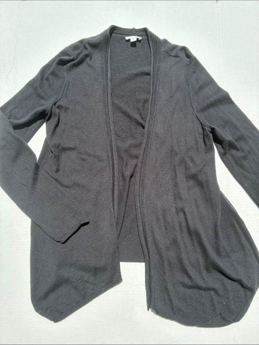 J. Jill Black Open-Front Lightweight Cardigan
